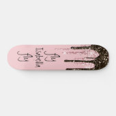 Skateboard Parties scintillant rose vif Fille Épersion Nom pe (Horz)