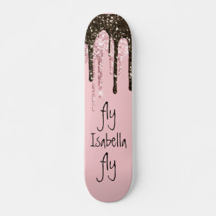 Skateboard Parties scintillant rose vif Fille Épersion Nom pe