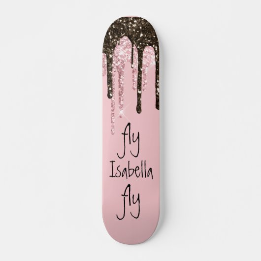 Skateboard Parties scintillant rose vif Fille Épersion Nom pe (Devant)