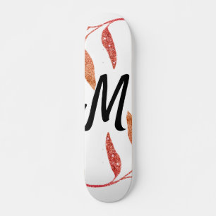 Skateboard parties scintillant rouge orange vert étincelant a