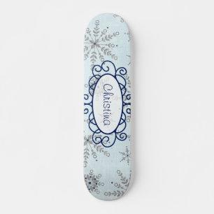 Skateboard Parties scintillant Snowflakes Old School Skateboa
