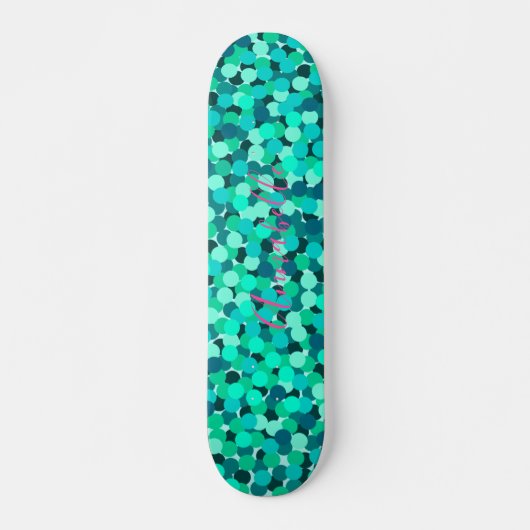 Skateboard Parties scintillant turquoise Super Star Cute (Devant)