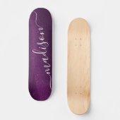 Skateboard Parties scintillant violet Shimmer Personnalisé No (Recto)