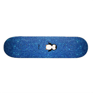 Skateboard Parties scintillantes bleues personnalisées de