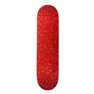 Skateboard Parties scintillantes rouges au néon