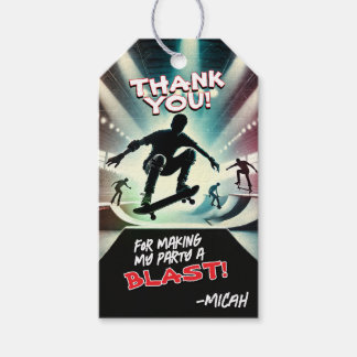 Skateboard Party Thank You Tag Cadeaulabel