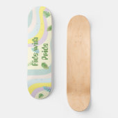 Skateboard Pastel Color Soft Aesthetic Rainbow Leaves (Recto)
