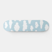 Skateboard Pastel Nuages Bébé Esthétique Bleu Et Blanc (Horz)