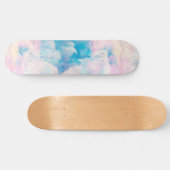 Skateboard Pastel Rainbow Ciel nuageux (Horz)