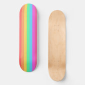 Skateboard Pastel Rainbow Color Strips Design (Recto)