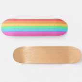 Skateboard Pastel Rainbow Color Strips Design (Horz)
