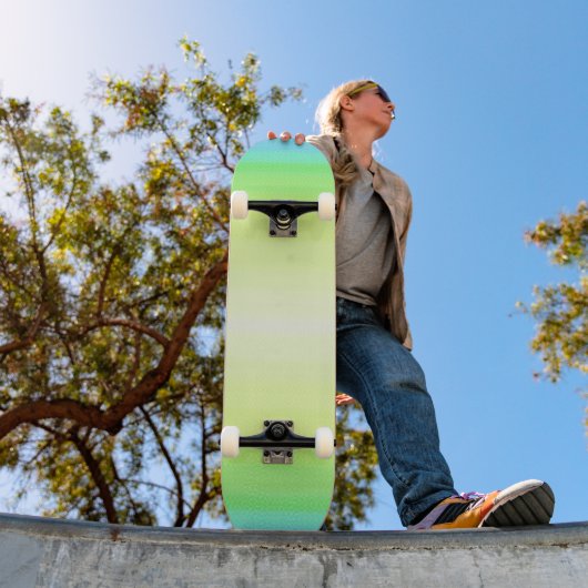 Skateboard Pastel Rainbow coloré Abstrait dégradé Ombre (Extérieur 1)