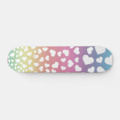 Skateboard Pastel Rainbow Hearts pour elle (Horz)
