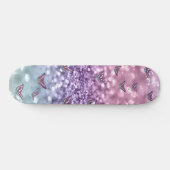 Skateboard Pastel Unicorn rêve de Parties scintillant papillo (Horz)