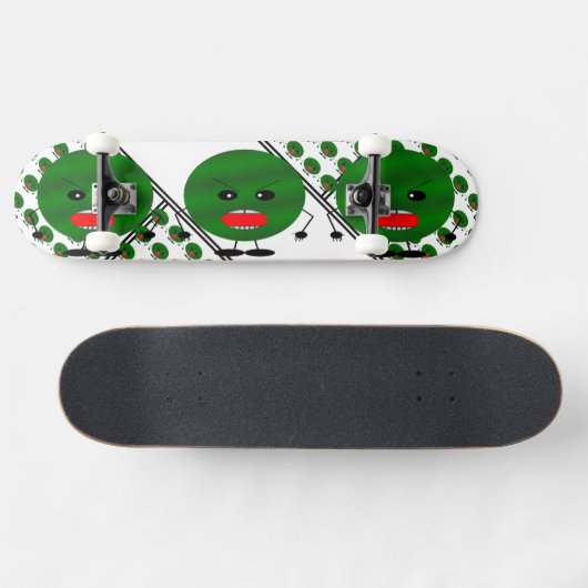 Skateboard Pastèque en colère par Kenneth Yoncich (Horz)