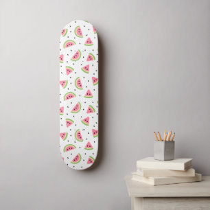 Skateboard Pastèque rose, Graines de pastèque, Motif d'été