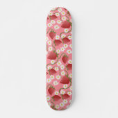 Skateboard Patch fraise rouge et rose (Devant)