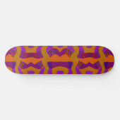 Skateboard Patchwork africain psychédélique : Olive violet or (Horz)