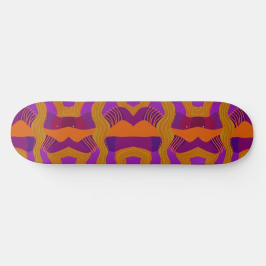 Skateboard Patchwork africain psychédélique : Olive violet or (Horz)