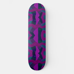 Skateboard Patchwork africain psychédélique : Turquoise Magen