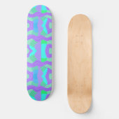 Skateboard Patchwork africain psychédélique : Vert Lilac Bleu (Recto)