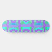 Skateboard Patchwork africain psychédélique : Vert Lilac Bleu (Horz)