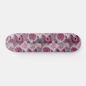 Skateboard Patchwork botanique tropical monochrome (Horz)
