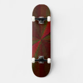 Skateboard Patchwork de dégradé circulaire rouge à vert (Recto)