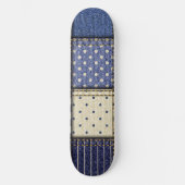 Skateboard Patchwork Denim bleu (Recto)