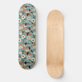 Skateboard Patchwork floral Chauve-Halloween & Fleurs (Recto)