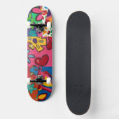 Skateboard Patchwork floral de Janina (Recto)