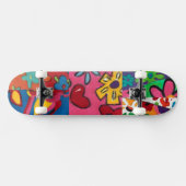 Skateboard Patchwork floral de Janina (Horz)
