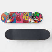 Skateboard Patchwork floral de Janina (Horz)