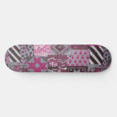 Skateboard Patchwork Pink Pateboard Deck (Horz)
