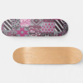 Skateboard Patchwork Pink Pateboard Deck (Horz)