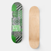 Skateboard Patchwork vert Plate-forme (Recto)