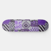 Skateboard Patchwork violet Plate-forme (Horz)