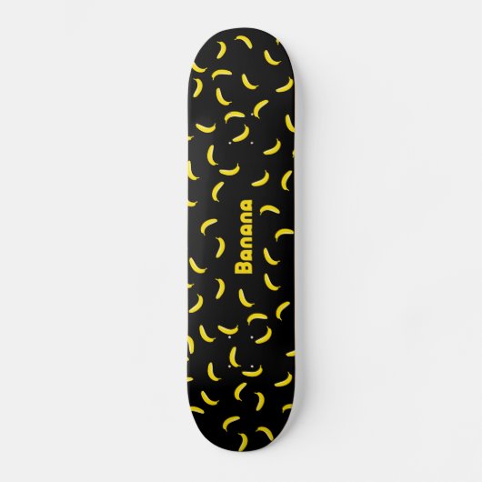 Skateboard Patin noir de banane (Recto)