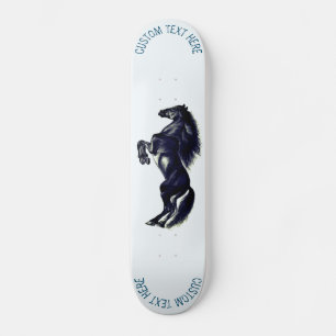 Skateboard Patinage à cheval sauvage avec texte personnalisé