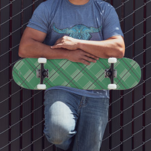 Skateboard Patinage à deux tons Plaid vert HAMbWG
