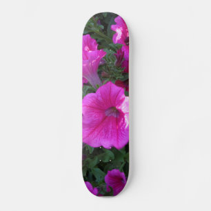 Skateboard Patinage à fleurs roses