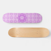 Skateboard Patinage à fleurs violettes (Horz)