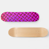 Skateboard Patinage à motif rose psychédélique (Horz)