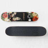 Skateboard Patinage à papillon floral (Horz)