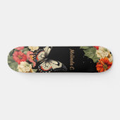 Skateboard Patinage à papillon floral cool (Horz)