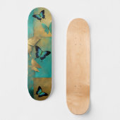 Skateboard Patinage à papillon Turquoise cool (Recto)