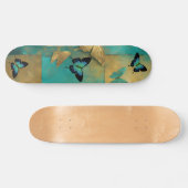 Skateboard Patinage à papillon Turquoise cool (Horz)
