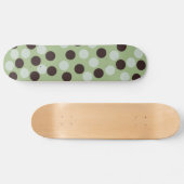 Skateboard Patinage à points Polka vert et Brown (Horz)