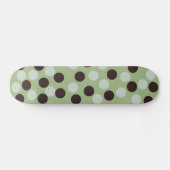Skateboard Patinage à points Polka vert et Brown (Horz)