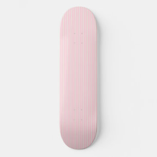 Skateboard Patinage à rayures rose et blanc